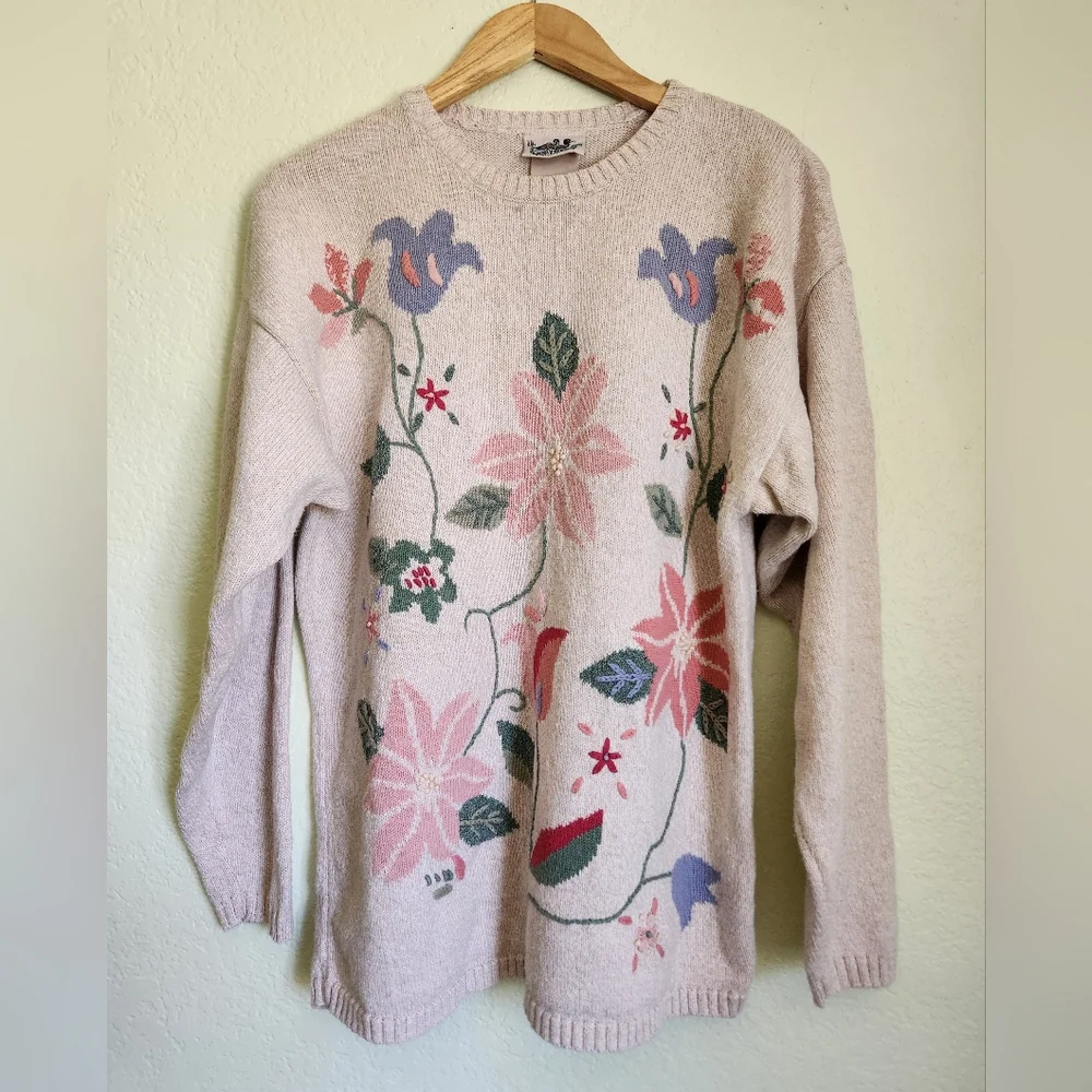 Northern Reflections Floral Sweater Size XL - Picture 1 of 9